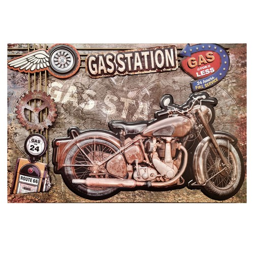Plaque géante métal - , vintage
