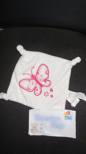 Doudou plat carré blanc - doudou,