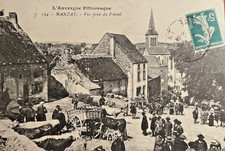 CARTE-POSTALE-ANCIENNE:  63 - MANZAT - VUE PRISE DU FOIRAIL...SUPERBE.