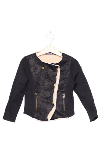 Retour jeans manteau fourrure - manteau,