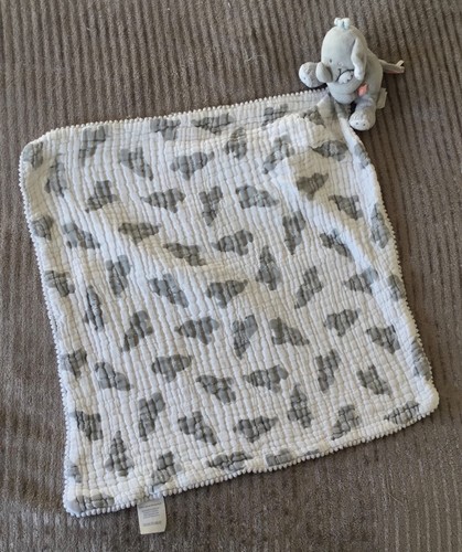 Doudou éléphant gris blanc - Éléphant,