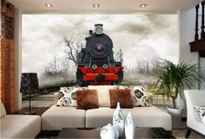 PAPIER PEINT LOCOMOTIVE TRAIN