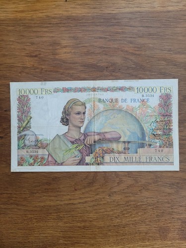 France billet ancien - 10000, dix