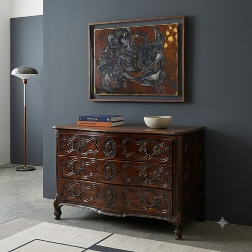Commode baroque ancienne noyer - commode,