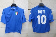 VINTAGE Maillot ITALIE TOTTI n°10 ITALIA maglia Kappa calcio shirt YXL 12 ans