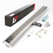 Caniveau Lignes Fente 1000x70mm Gouttière avec Acier Inoxydable Syphon