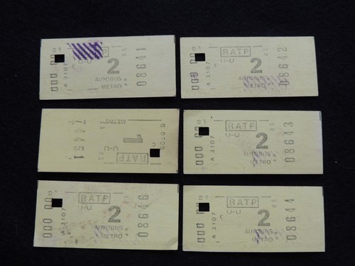 Tickets metro rer autobus - tickets,