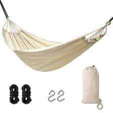 Hamac de jardin boho 200cm écru 120kg