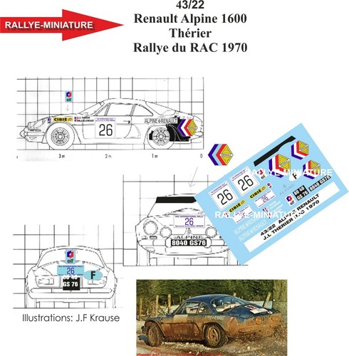 Decals ref 4322 alpine - decals, 1/24