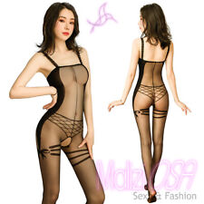 Body-Collant Voilé Catsuit Nylon Chaussette Corpo Grenouillère Sexy Lingerie