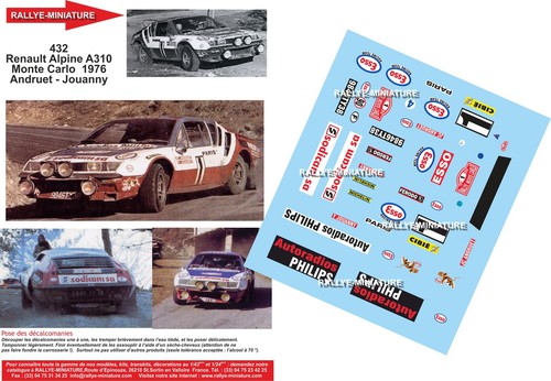 Decals ref 0432 alpine - 0432,