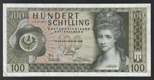 100 Schilling, AUTRICHE 1969, P-146a, VF+, Angelica Kauffmann, Maison en rondins