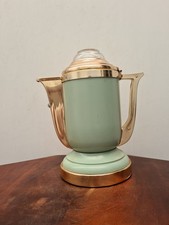 Magnifique Ancienne Cafetière Électrique Art Déco CELT, Couleur Dorée. Vintage.