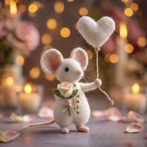 Souris avec ballon cœur - ballon,