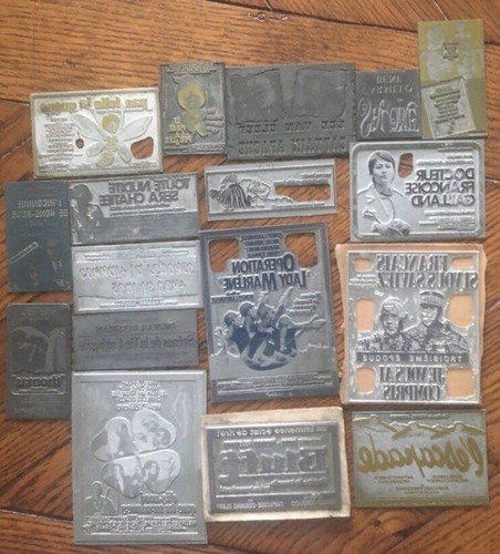Lot plaques imprimerie - lot, 17