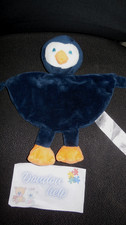 doudou plat pingouin bleu marine TOM & KIDDY