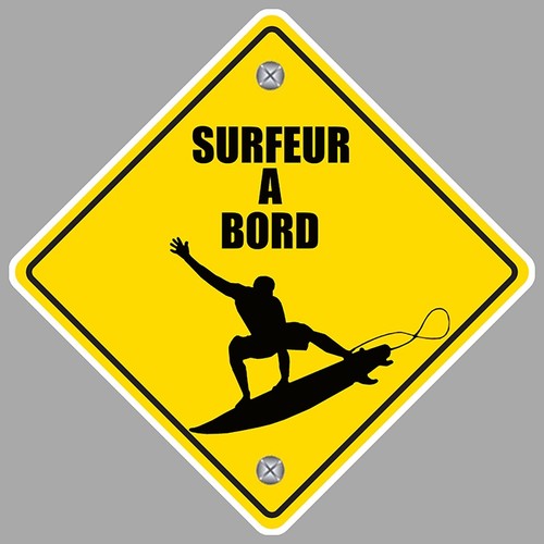 Attention surfeur bord - bord, surf