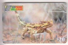 OCEANIE  TELECARTE / PHONECARD .. AUSTRALIE 20$ EZIPHONE LEZARD IGUANE EM +N°