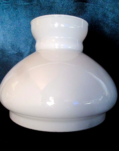 Abat jour dome opaline blanc - abat,