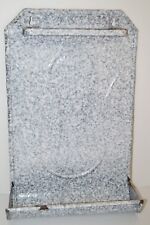 - EGOUTTOIR MURAL PORTE USTENSILES LOUCHE CUISINE TOLE EMAILLEE BLANC/GRIS 1940