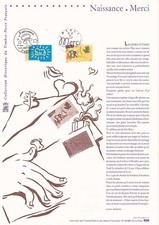 Document philatélique 1er jour 28- 2003 Naissance Merci