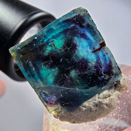 Spécimen cube fluorite - de, de