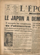 JOURNAL L'EPOQUE DU 11 Aout