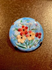 Rare Ancien Bijoux Joli Broche Emaux D’art Émaillé De Limoges ? French Antique