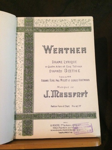 Jules massenet werther opéra - jules,