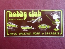 AUTOCOLLANT STICKER HOBBY CLUB