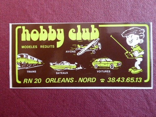 Autocollant sticker hobby club - autocollant,