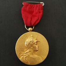 MEDAILLE BRONZE DORE FEDERATION DES ARCHERS DU NORD DE LA FRANCE / 49mm 52.9g