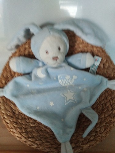 Doudou plat ours blanc - , capuche
