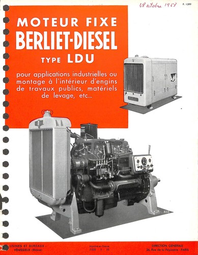 Berliet dépliant moteur - /,