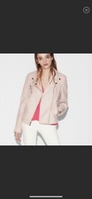 Express Leather Quilted Moto Jacket Blush Pink NWT L