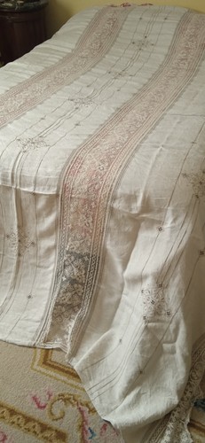 Nappe 220x280 lin - cm, brodé