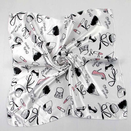 Foulard carré satin top - ,