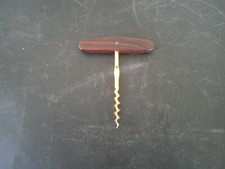 TIRE BOUCHON ART DECO POIGNEE EN EBENE DE MACASSAR