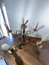 Ancien Lustre 5 Branches En