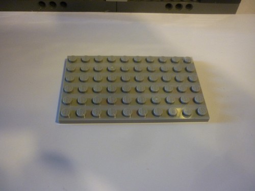 Lego plaque oldgray 6x10 - x,