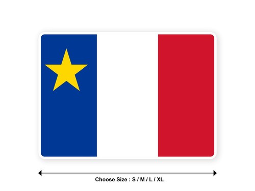 Sticker drapeau canada acadie - drapeau,