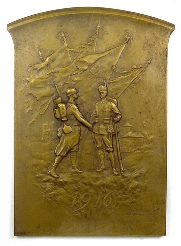 Plaque roumanie fraternité - plaque, la
