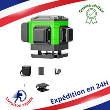 Niveau laser 4D vert auto-nivelant 360°  croix horiz et verticale, outil mesure