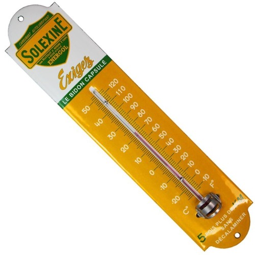 Thermomètre émaillé bombé