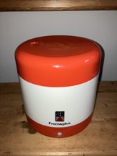 SUPERBE FROMAGÈRE VINTAGE SEB BLANCHE ET ORANGE COMPLÈTE ET  FONCTIONNELLE