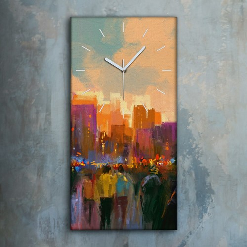 Horloge murale sur toile - , 30x60