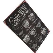  Panneau Vintage Cafe Enseigne