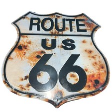 Rusty Highway Route 66 Metal