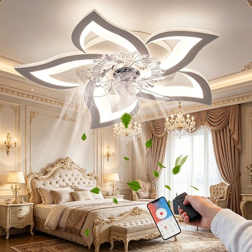 Ventilateur plafond fleur led - fleur,