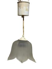 ANCIEN LUSTRE TULIPE PÂTE DE